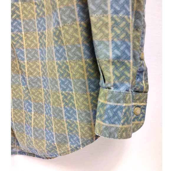 Vintage Bugle Boy Shirt Men's Large Geometric Long Sleeve Button Up 90's - Picture 5 of 9